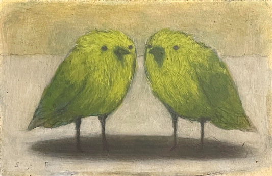 Two Green Birds