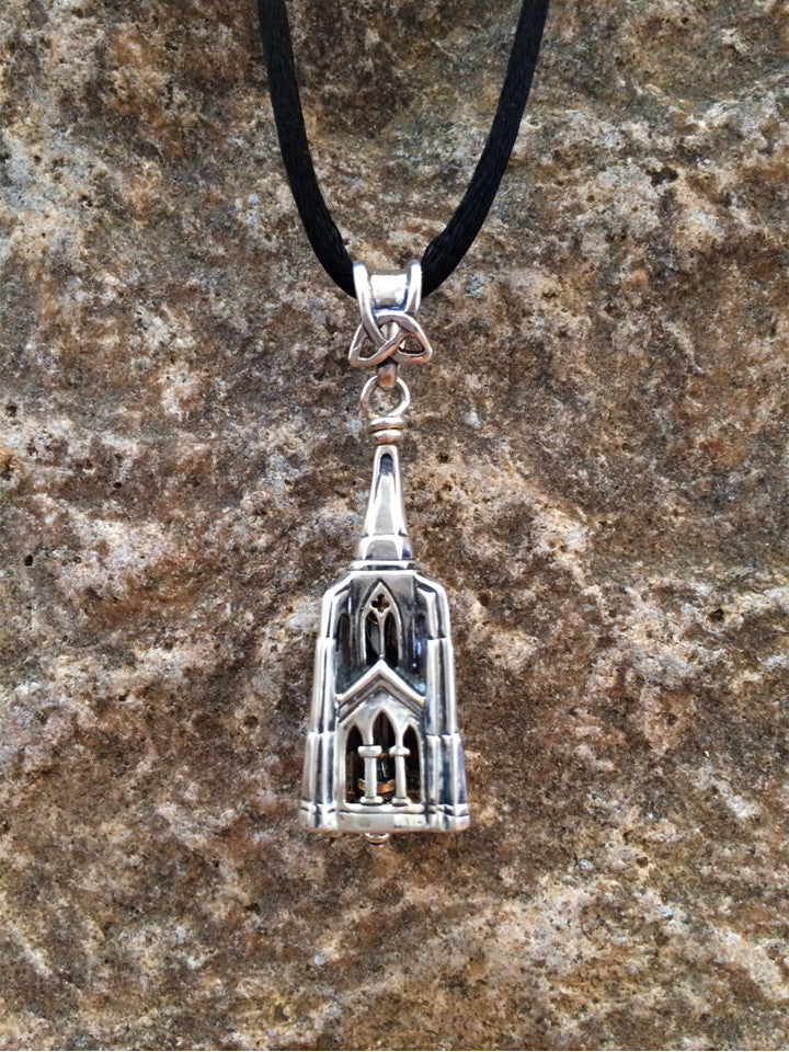Gothic Steeple Bell Pendant - True North Gallery